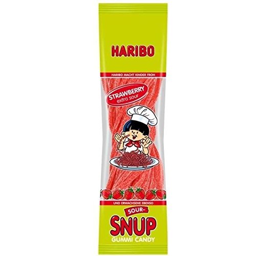 Haribo Sour Snup Erdbeerschnüre