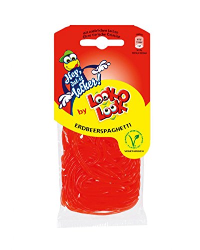 Süße "Look o Look" Erdbeerspaghetti aus Fruchtgummi