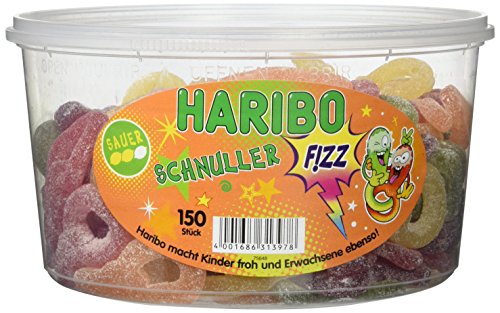 HARIBO Saure Schnuller 150 St in Runddose, 1er Pack (1 x 1.2 kg)