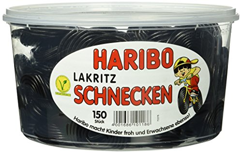 Haribo Lakritz Schnecken, 1er Pack (1 x 1.5 kg Dose)