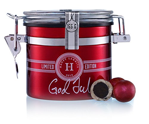 Haupt Lakrits GOD JUL – Lakritzpralinen Weihnachts-Edition aus Schweden (Dose 165g)