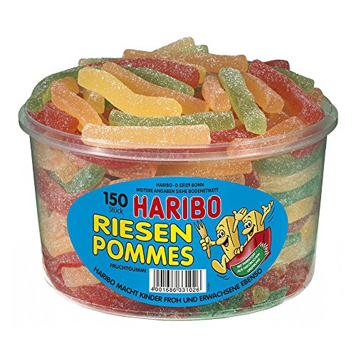 Haribo Riesen Pommes,3er Pack (3x 1.2 kg Dose)